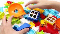 Bloques de construcción juguetes para niños mármol Run con placas para niños