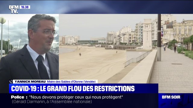 Coronavirus: aux Sables d'Olonne, le maire a décidé de fermer la plage urbaine trois heures par jour à cause des marées