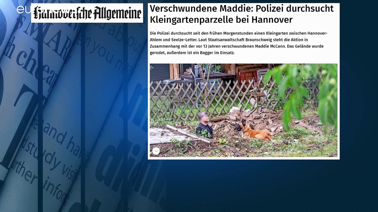 Fall Maddie McCann: Polizei gräbt in Kleingarten bei Hannover