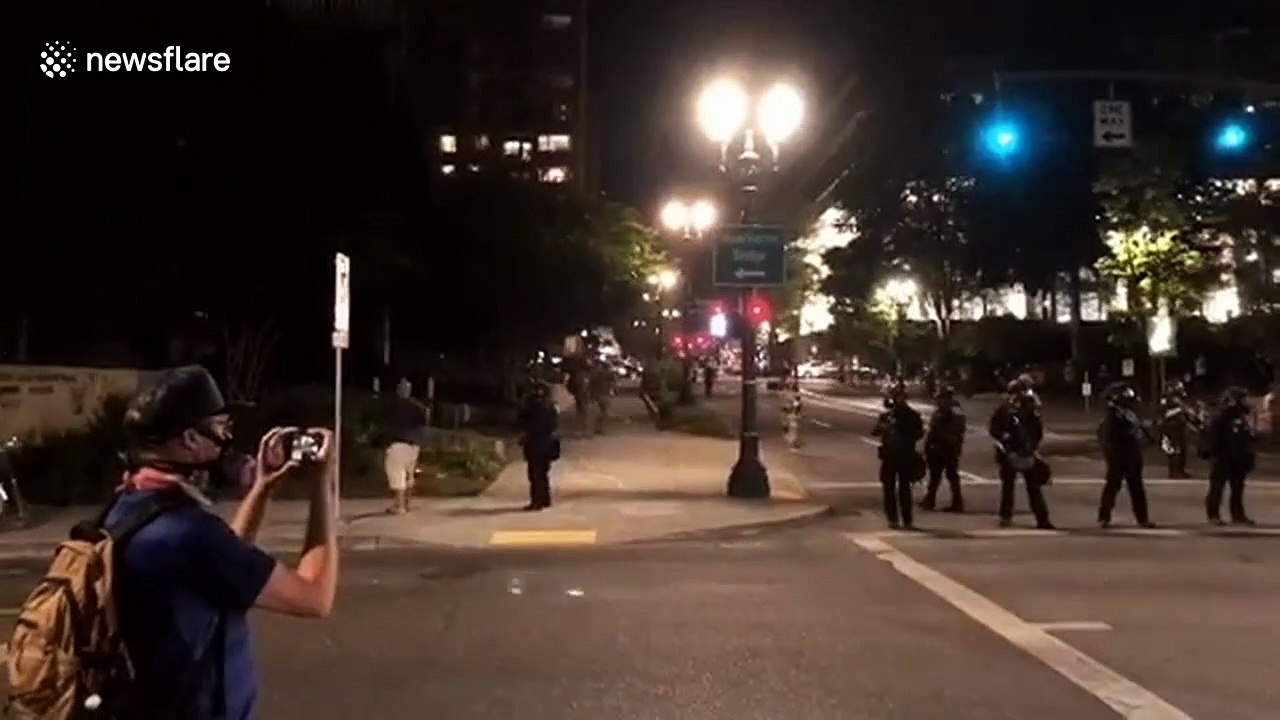'Wall of Moms' join anti-racism protests in Portland, Oregon