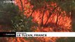 Firefighters tackle forest blaze in France's south-west Gironde region