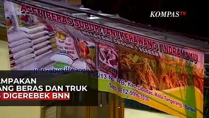 Inilah Gudang Beras dan Truk Pengangkut Barang Yang Digerebek BNN
