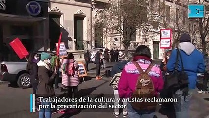 Trabajadores de la cultura y artistas reclamaron por la precarización