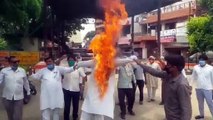 सहारनपुर में विद्युत विभाग के प्रति रोष, पुतला जलाकर लगाए मुर्दाबाद के नारे