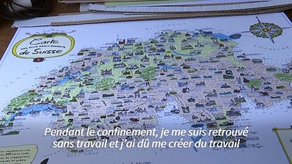 Suisse: un dessinateur crée une carte pour voyager sans sortir du pays