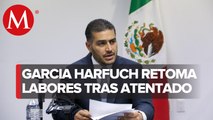 García Harfuch reaparece tras atentado; 