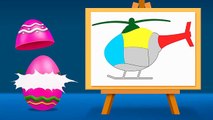 Learn Colors with Helicopter Coloring Pages - Colouring pages for Chiildren