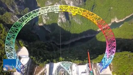 Voici la plus haute balançoire du monde (Chine)