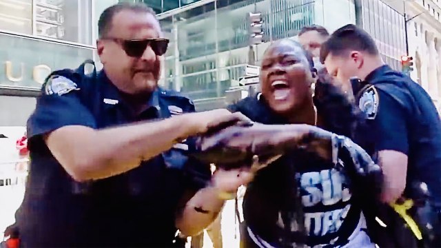 Brave Black Woman Paints Over Black Lives Matter Mural ~ Arrested