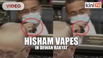 Hishammuddin vapes in Dewan Rakyat, called out on Twitter