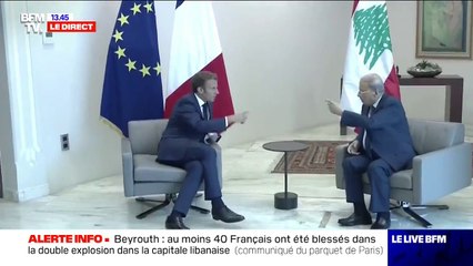 Download Video: Beyrouth: Emmanuel Macron rencontre le président libanais Michel Aoun