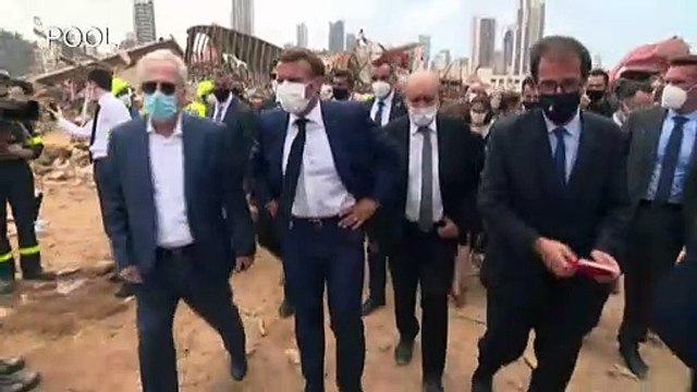 الرئيس الفرنسي إيمانويل ماكرون يصل إلى بيروت
