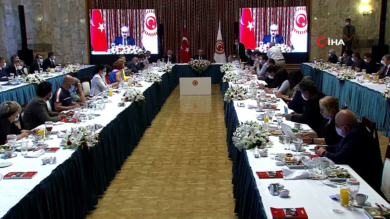 TBMM Başkanı Mustafa Şentop:“1 Ekim 2019-28 Temmuz 2020 tarihleri arasında TBMM Genel Kurulunda 118 birleşim yapıldı. Bu birleşimlerde 574 oturum gerçekleştirildi, bu oturumlarda 908 saat 52 dakika mesai yapıldı, bu çalışmalarda 38 bin 8