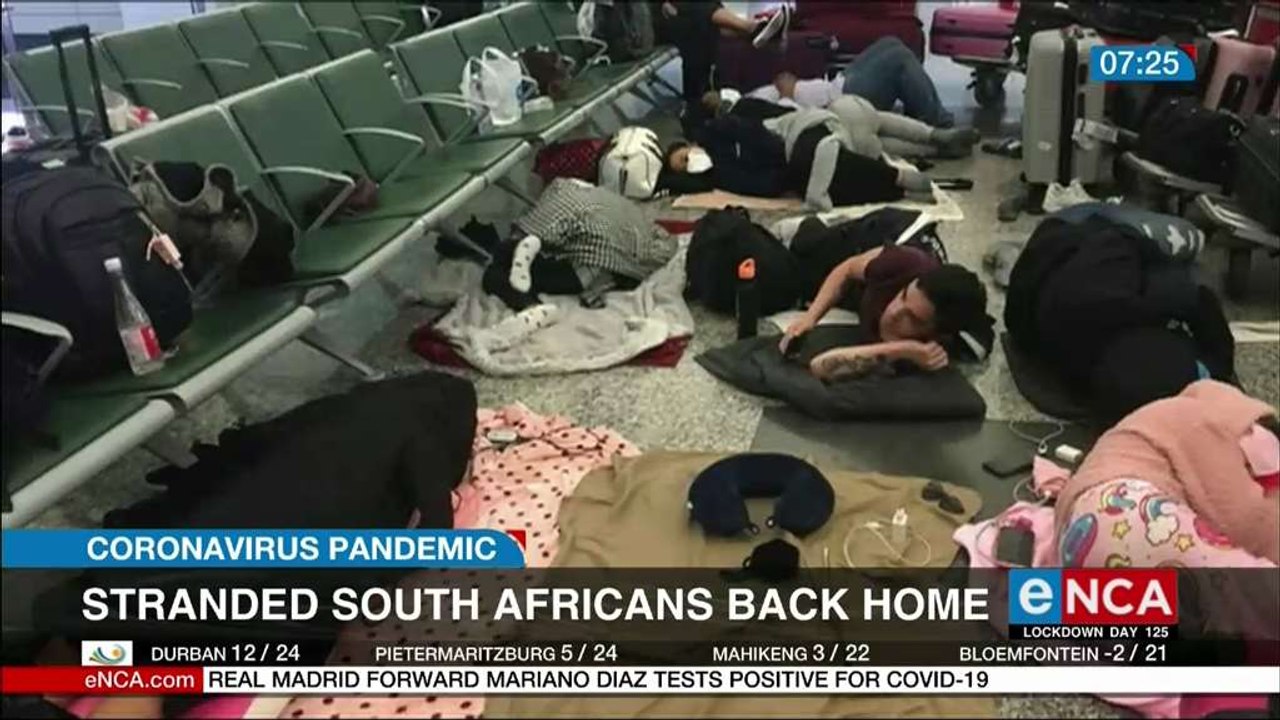 Stranded South Africans back home