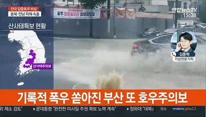 충청이남 호우특보…오후까지 시간당 30mm 폭우
