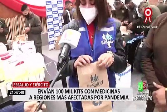 EsSalud y Ejército envían 100 mil kits con medicinas a las regiones más afectadas por la pandemia