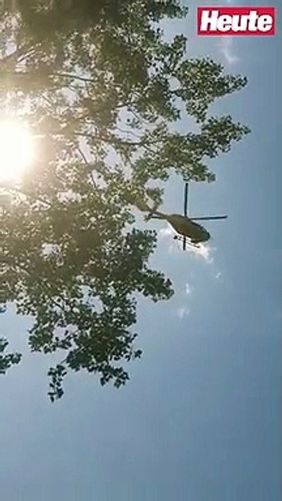 Rettungs-Heli wegen Notfalls im Gänsehäufel gelandet