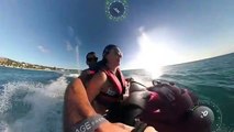 Nibali in vacanza con la moglie: il ciclista si diverte sulla moto ad acqua