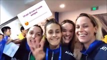 Nuoto - I festeggiamenti di Federica Pellegrini e compagne dopo il bronzo nella staffetta ai Mondiali in vasca corta