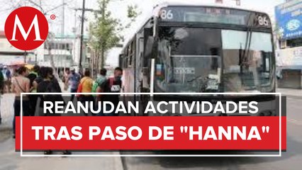 Transporte público y empresas reanudarán servicio tras Hanna