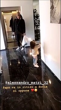 Quanta dolcezza in casa Matri-Nargi: Alessandro parte per il ritiro, la reazione della piccola Sofia Ã¨ tenerissima