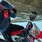 Marquez in montagna nel tempo libero, Marc si diverte su una strana moto da neve