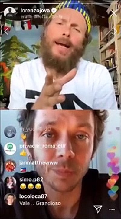 Un pomeriggio pieno di risate: Valentino Rossi, Jovanotti e Fiorello insieme in diretta Instagram