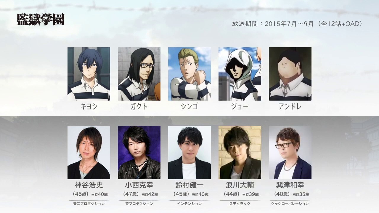 監獄学園の声優さんたちは、こんな顔！
