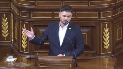 Rufián dice que la moción de censura de Abascal pretende fagocitar a Casado