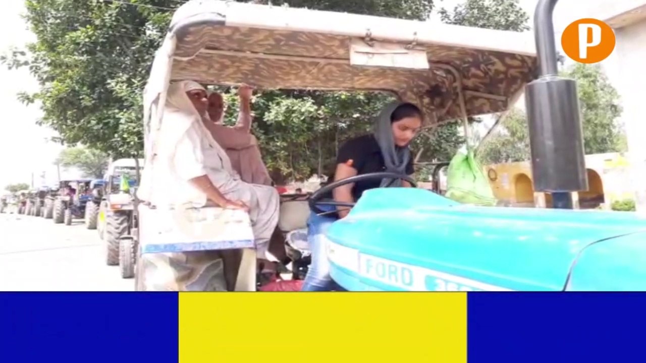 Brave Punjabi Girl Protest Against Government By Driving Her Tractor - Watch Video