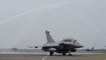 Grand swagat: Rafale jets get water salute at Ambala airbase, watch