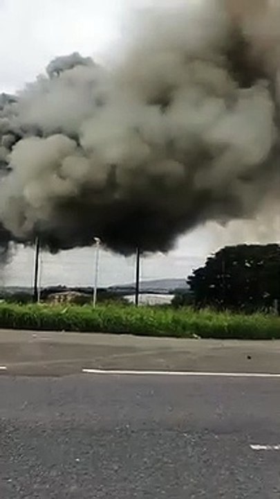 NIFRS arrives at scene of huge fire at Foyle Port in Derry