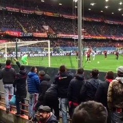 Genoa-Spal, il rigore di Lapadula in diretta