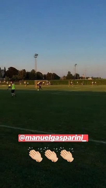 Manuel Gasparini, parata incredibile in allenamento