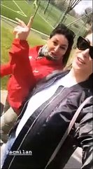 Melissa Satta si allena col Milan femminile