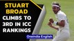 Stuart Broad rises to third spot in ICC Test Rankings for bowlers with Manchester exploits