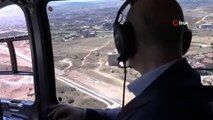 Ulaştırma Bakanı Karaismailoğlu, Ankara-Sivas YHT Projesini helikopter ile havadan inceledi