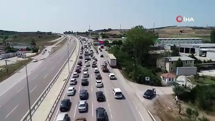 Trafikte bayram yoğunluğu başladı