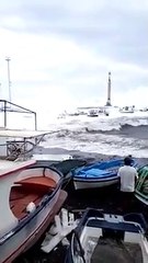 Maltempo, la violenza dell'Uragano Zorbas sul litorale di Stazzo