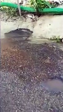 Reggio Calabria: enorme perdita d'acqua a Spirito Santo