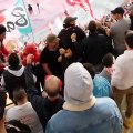 Gol Bari-Locri, la pazza esultanza dei tifosi