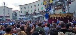 Messina in festa: le spettacolari immagini della partenza della Vara