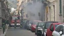 Reggio Calabria, auto a fuoco nel centro storico a poche ore dal Consiglio dei Ministri, le immagini