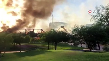 - ABD’de raydan çıkan tren köprüde alev aldı