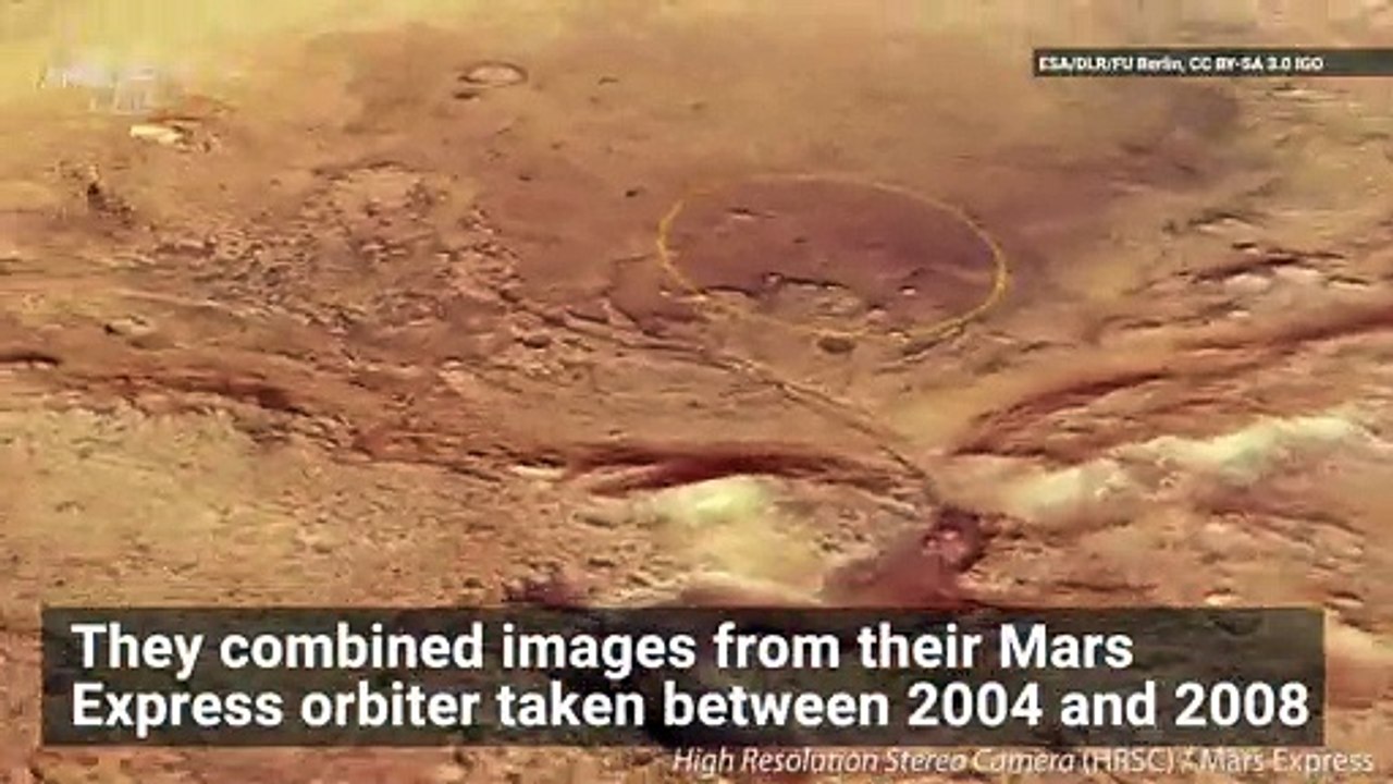 Fly Over the Mars Perseverance Rover's Landing Site