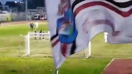 Bisceglie-Reggina, il rigore di Denis dal settore ospite