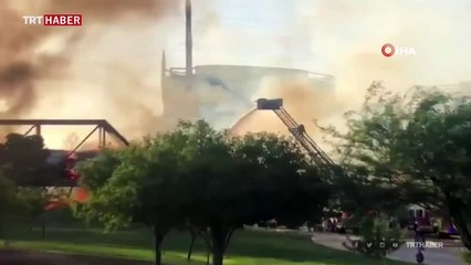 ABD’de raydan çıkan tren köprüde alev aldı