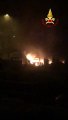 Messina, incendio a Santo Stefano Briga: vigili del fuoco in azione