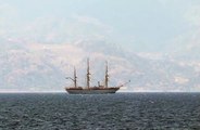 Le immagini della nave scuola Amerigo Vespucci davanti Reggio Calabria