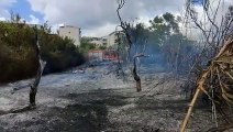 Reggio Calabria, le immagini dell'incendio vicino nel retro del Palazzo della Polizia Metropolitana